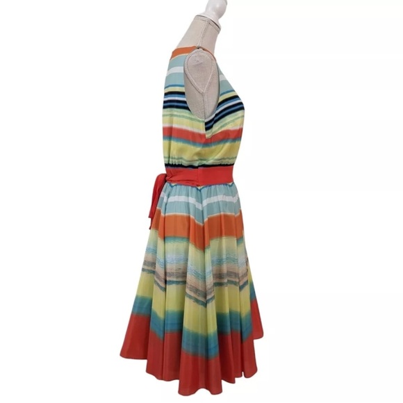 Ted Baker London Orange Yellow Sleeveless Midi Sundress - Picture 5 of 5